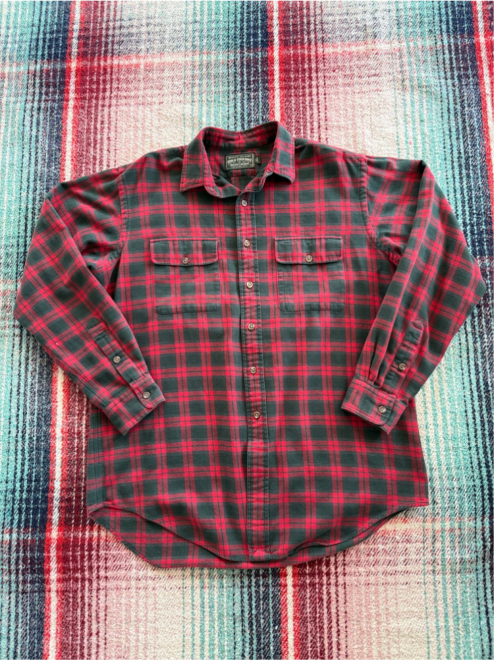 Vintage Polo Ralph Lauren Polo Country Red/Green Plaid Flannel Shirt L
